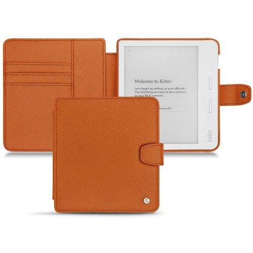 レザーケース Kobo Libra H2OOrange vibrant ( Pantone #e36b39 ) 