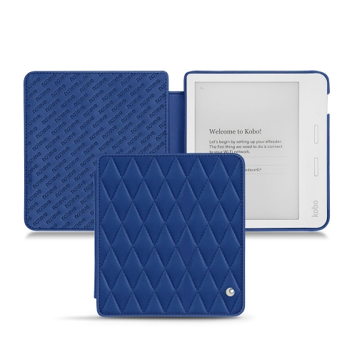 Kobo Libra H2O leather caseBleu océan - Couture ( Nappa - Pantone #15458a) 
