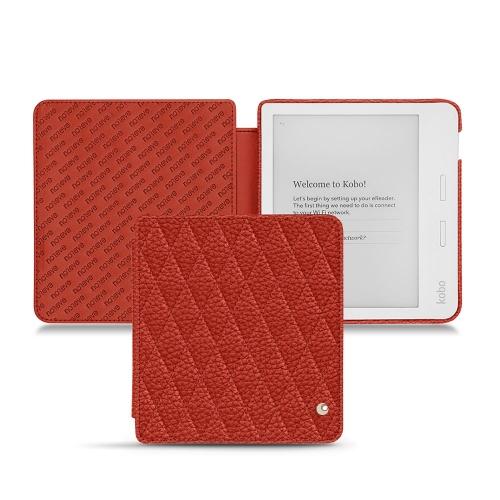 Capa em pele Kobo Libra H2OPapaye - Couture ( Pantone #b54317 ) 