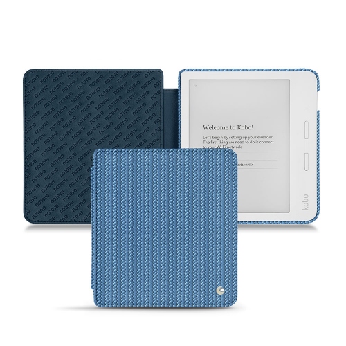Capa em pele Kobo Libra H2OAbaca ishia ( Pantone #395775 ) 