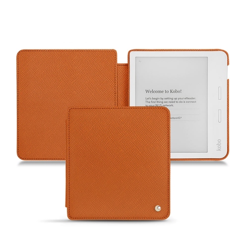 Capa em pele Kobo Libra H2OOrange vibrant ( Pantone #e36b39 ) 