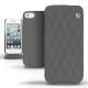 Housse cuir Apple iPhone 5  - Anthracite - Couture ( Pantone 424C ) 