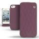 Apple iPhone 5  leather case - Lie de vin - Couture ( Pantone 5115C ) 