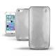 Lederschutzhülle Apple iPhone 5S  - Platinium ( Bologna Hi Gloss Metallic - Pantone 877C ) 