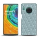 レザーケース Huawei Mate 30 Pro - Bleu ciel - Couture ( Nappa - Pantone 277C ) 