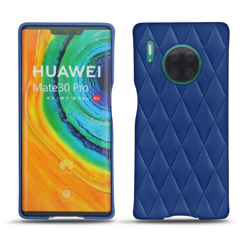 Protections de qualité (coques, étuis, housses) pour Huawei Mate 30 Pro par NoreveBleu océan - Couture ( Nappa - Pantone #15458a) 