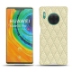 レザーケース Huawei Mate 30 Pro - Ivoire - Couture ( Sleek P C12 - White ) 