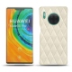 Capa em pele Huawei Mate 30 Pro - Blanc escumo - Couture