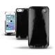 Lederschutzhülle Apple iPhone 5S  - Onyx ( Bologna Hi Gloss - Black ) 