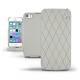 Housse cuir Apple iPhone 5S  - Gris - Couture ( Nappa - Pantone W428C ) 