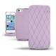 Housse cuir Apple iPhone 5S  - Lilas - Couture ( Nappa - Pantone 2645U ) 