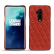 Lederschutzhülle OnePlus 7T Pro - Papaye - Couture ( Pantone 180C ) 