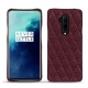 レザーケース OnePlus 7T Pro - Lie de vin - Couture ( Pantone 5115C ) 