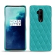 Coque cuir OnePlus 7T Pro - Bleu fluo - Couture