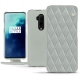 Housse cuir OnePlus 7T Pro - Gris - Couture ( Nappa - Pantone W428C ) 