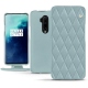 Housse cuir OnePlus 7T Pro - Bleu ciel - Couture ( Nappa - Pantone 277C ) 