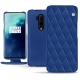 レザーケース OnePlus 7T Pro - Bleu océan - Couture ( Nappa - Pantone 293C ) 