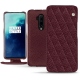 Custodia in pelle OnePlus 7T Pro - Lie de vin - Couture ( Pantone 5115C ) 