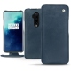 Housse cuir OnePlus 7T Pro - Jean vintage ( Roughtcut - Pantone 285U  ) 