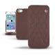 Housse cuir Apple iPhone 5S  - Châtaigne - Couture ( Pantone 476C ) 