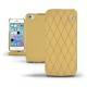 Housse cuir Apple iPhone 5S  - Mimosa - Couture ( Pantone 141C ) 