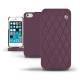 Lederschutzhülle Apple iPhone 5S  - Lie de vin - Couture ( Pantone 5115C ) 