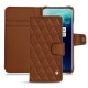 レザーケース OnePlus 7T Pro - Marron - Couture ( Nappa - Pantone 1615C ) 