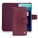OnePlus 7T Pro leather case - Prune vintage ( Pantone 512C ) 