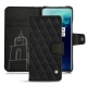 OnePlus 7T Pro leather case - Negre poudro - Couture