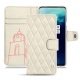 レザーケース OnePlus 7T Pro - Blanc escumo - Couture