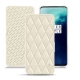 レザーケース OnePlus 7T Pro - Blanc - Couture ( Bologna - White ) 
