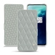 Funda de piel OnePlus 7T Pro - Gris - Couture ( Nappa - Pantone W428C ) 