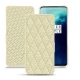 Housse cuir OnePlus 7T Pro - Ivoire - Couture ( Sleek P C12 - White ) 