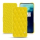 Housse cuir OnePlus 7T Pro - Jaune fluo - Couture