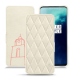 Capa em pele OnePlus 7T Pro - Blanc escumo - Couture
