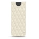 Samsung Galaxy Fold leather pouch - Blanc - Couture ( Bologna - White ) 