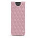 Pochette cuir Samsung Galaxy Fold - Rose - Couture ( Nappa - Pantone 2365C ) 