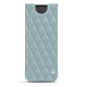 Pochette cuir Samsung Galaxy Fold - Bleu ciel - Couture ( Nappa - Pantone 277C ) 