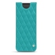 Samsung Galaxy Fold leather pouch - Bleu fluo - Couture