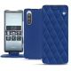 Custodia in pelle Sony Xperia 5 - Bleu océan - Couture ( Nappa - Pantone 293C ) 