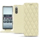 Sony Xperia 5 leather case - Ivoire - Couture ( Sleek P C12 - White ) 
