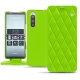 Lederschutzhülle Sony Xperia 5 - Vert fluo - Couture