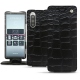 Custodia in pelle Sony Xperia 5 - Crocodile nero