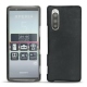 Lederschutzhülle Sony Xperia 5 - Dark vintage ( Roughtcut - Black#5256 ) 