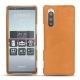 가죽 커버 Sony Xperia 5 - Mandarine vintage ( Pantone 165C ) 