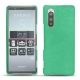 Sony Xperia 5 leather cover - Menthe vintage ( Pantone 562C ) 