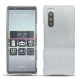 Coque cuir Sony Xperia 5 - Platinium ( Pantone 877C ) 