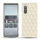 Custodia in pelle Sony Xperia 5 - Blanc - Couture ( Bologna - White ) 