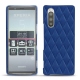 Custodia in pelle Sony Xperia 5 - Bleu océan - Couture ( Nappa - Pantone 293C ) 