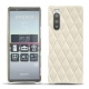 가죽 커버 Sony Xperia 5 - Blanc escumo - Couture